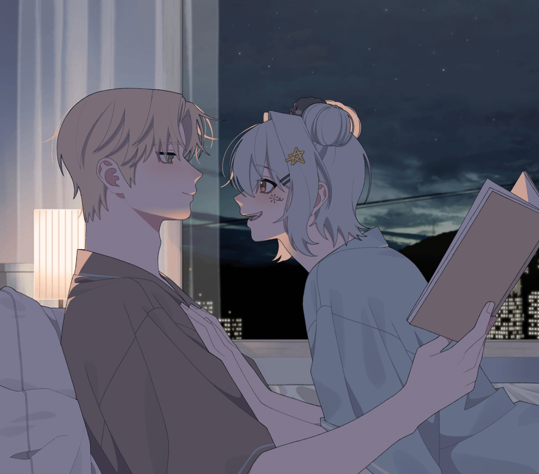 담요한장 일러스트 by 크레페 먀먕 with 솜
